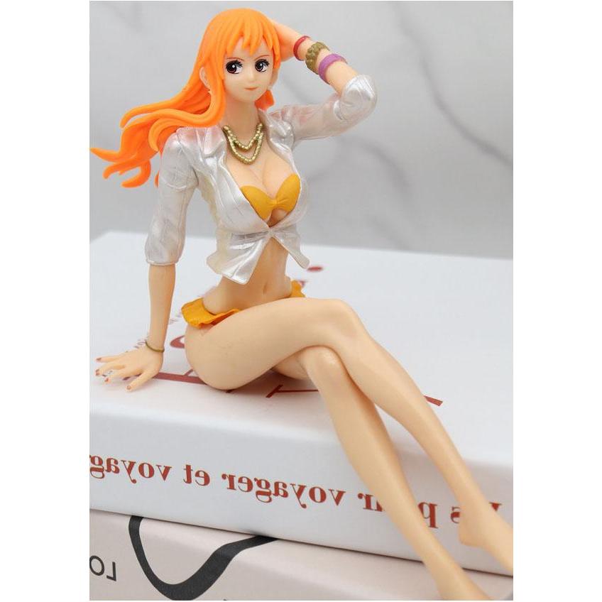 One Piece Nami Shiny Venus Glitter Glamours SwimSuit Seated Figure
