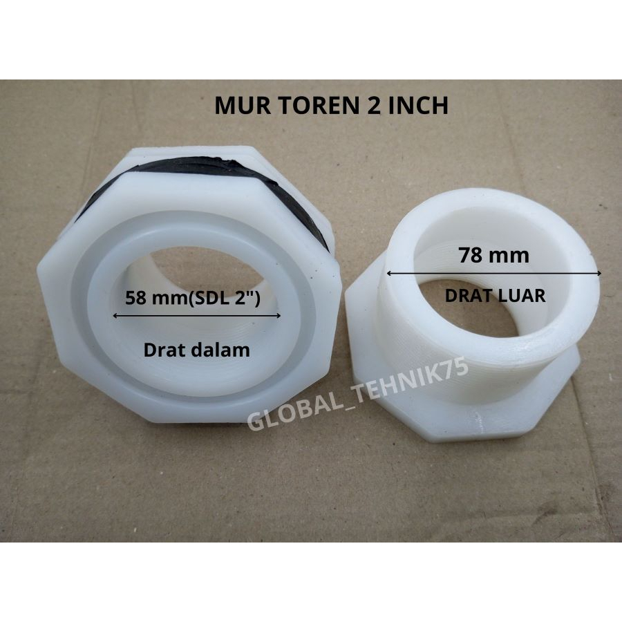 mur toren drat tandon 2 inch