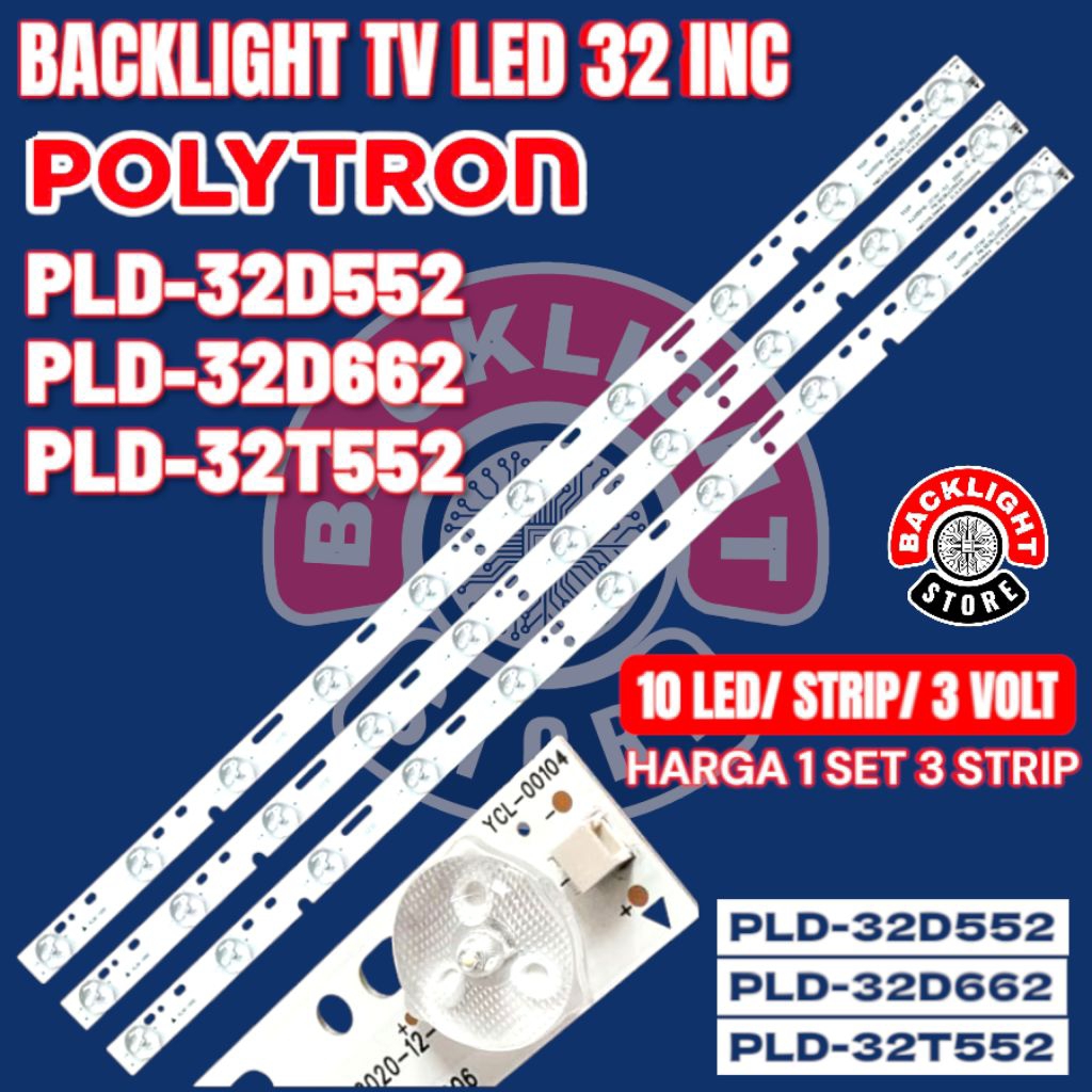 Backlight Tv Led POLYTRON 32 inc PLD-32D552 PLD-32D662 PLD-32T552 PLD 32D552 32D66W 32T552