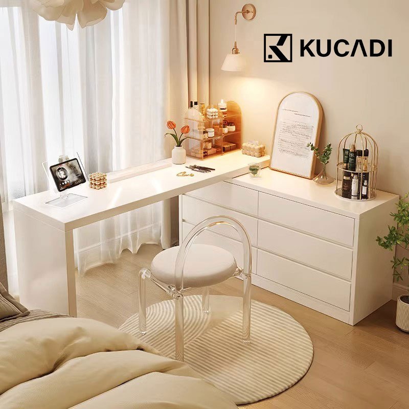 KUCADI Meja Rias Putih / Meja Rias Minimalis / Meja Rias Kecil / Meja Rias Modern / Meja Kosmetik / 