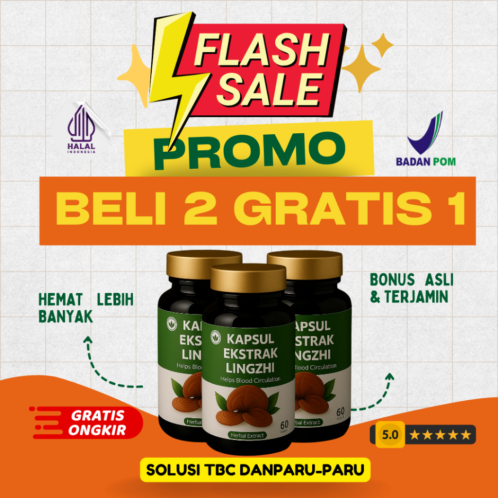 

Kapsul Ekstrak Lingzhi Original – Obat Herbal TBC Kronis, Paru-Paru, Batuk Menahun & Sesak Nafas