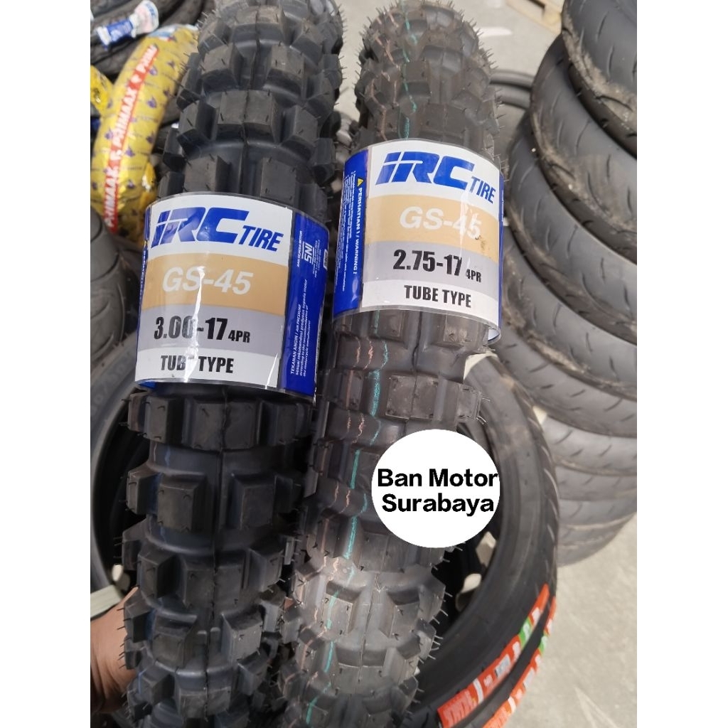 paket sepasang ban Trail IRC 275-17 GS45 & 300-17 GS45 Ban Trail depan belakang