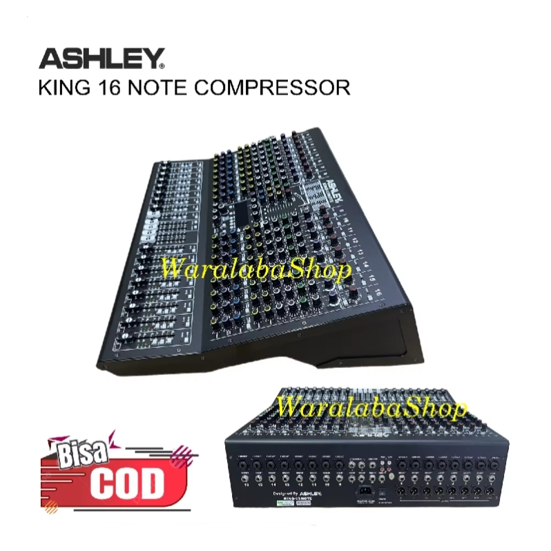 MIXER ASHLEY KING 16 NOTE ,16CHANEL " ASHLEY PROPESIONAL compressor mixer audio