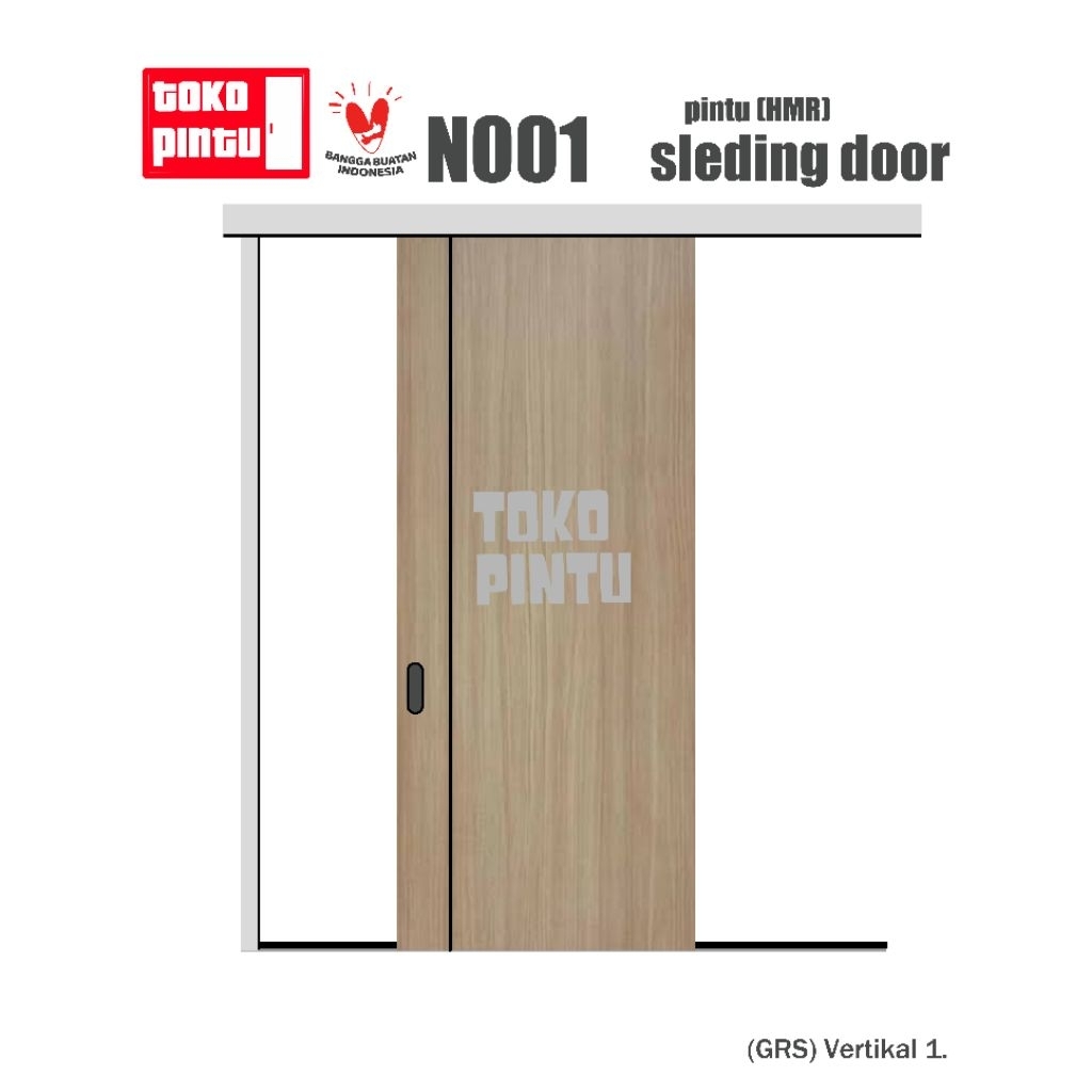 (GRS) Vertikal 1. pintu minimalis engineering HMR sleding door.