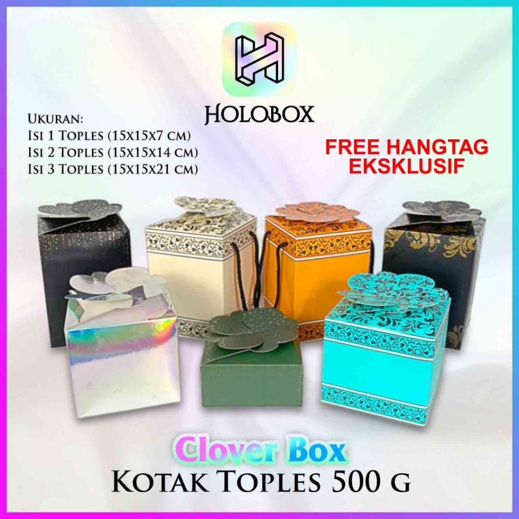 

Box Hampers Toples 500 gr isi 3 / Kotak Packaging Jar isi 2 / Gift Box