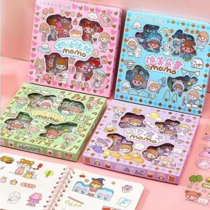 

100 Lembar Stiker Motif Kartun Korea Lucu Anti air Dekorasi Handbook Scrapbook DIY