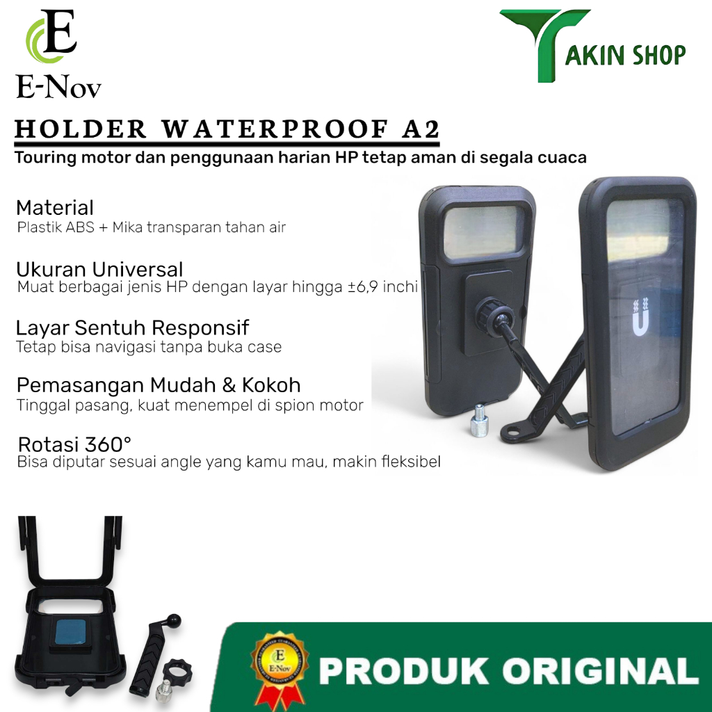 Holder Spion Motor Waterproof A2 Stand Dudukan Hp A-2 / Holder Hp Anti Air A2