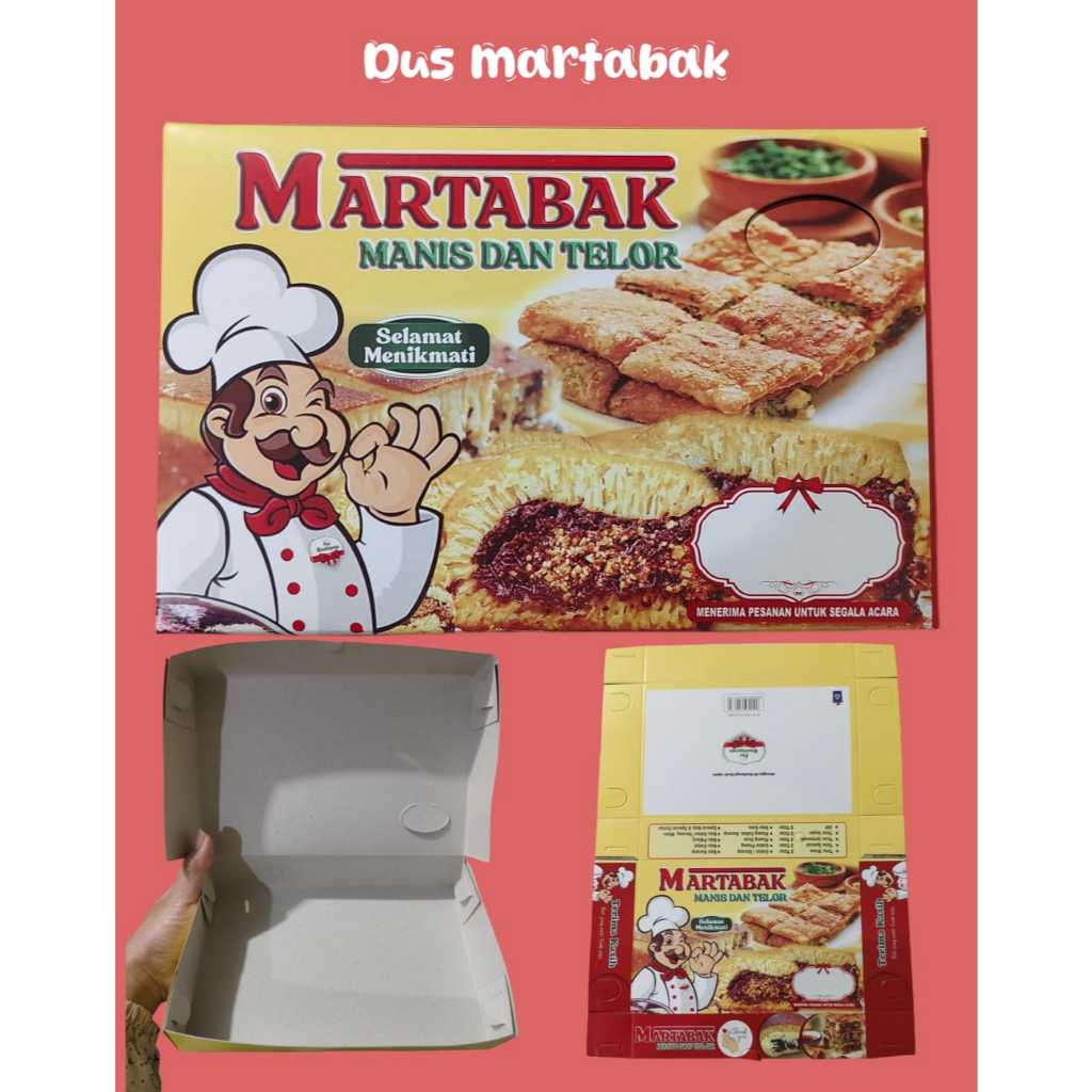 

Dus Martabak Kraft 21x13,5x4,2 isi 50 lbr / Box Martabak / Kemasan Martabak