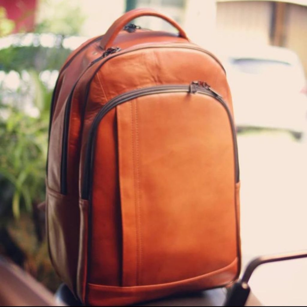 TAS LAPTOP RANSEL KULIT ASLI LEATHER BACKPACK PRIA DAN WANITA