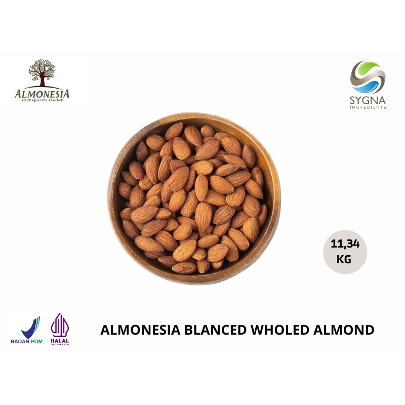 

Almonesia - Wholed Almond 11.34 Kg (25 Lbs) | (Almond Utuh/Almond Mentah/Topping Almond)