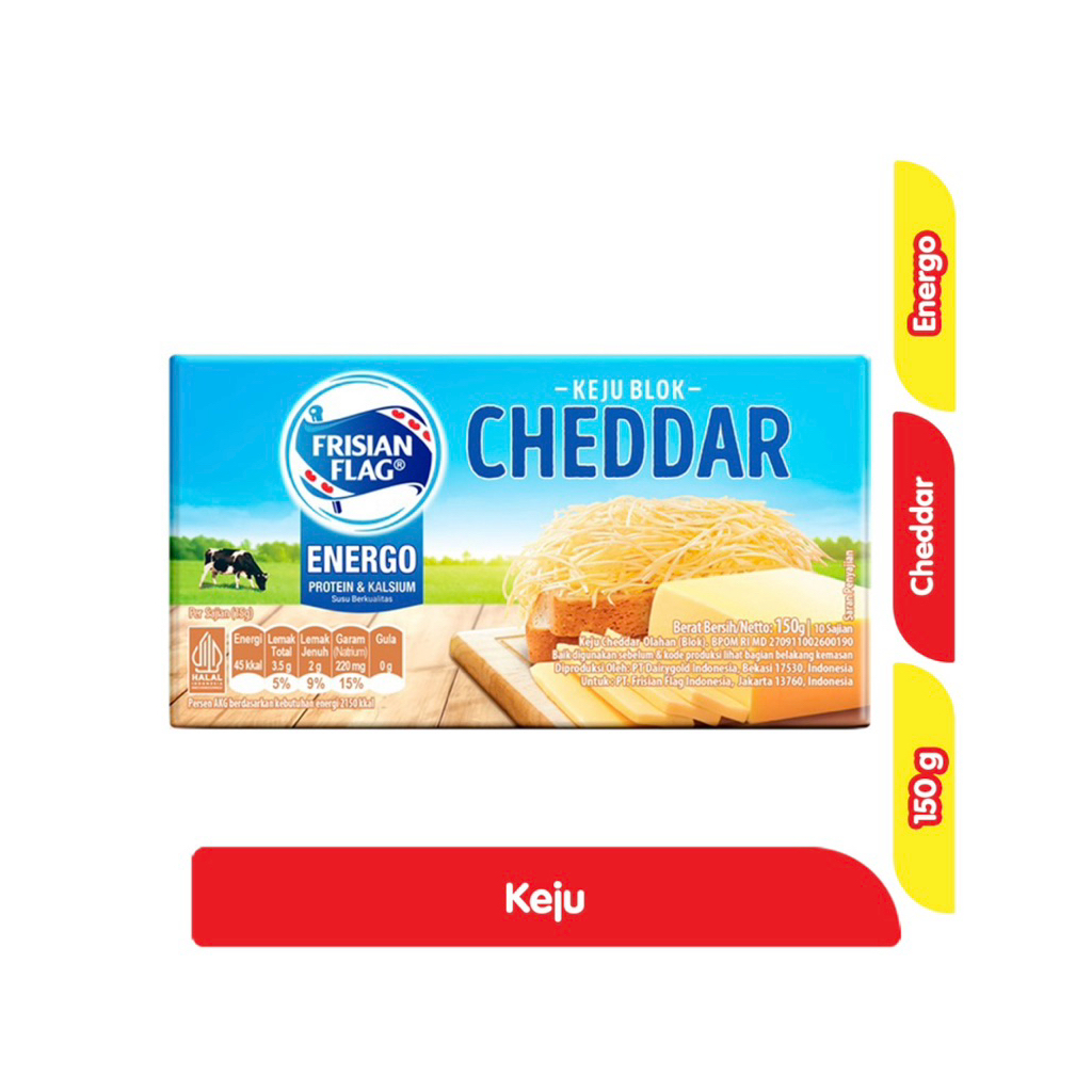 

Frisian Flag Keju Cheddar Blok 150 g