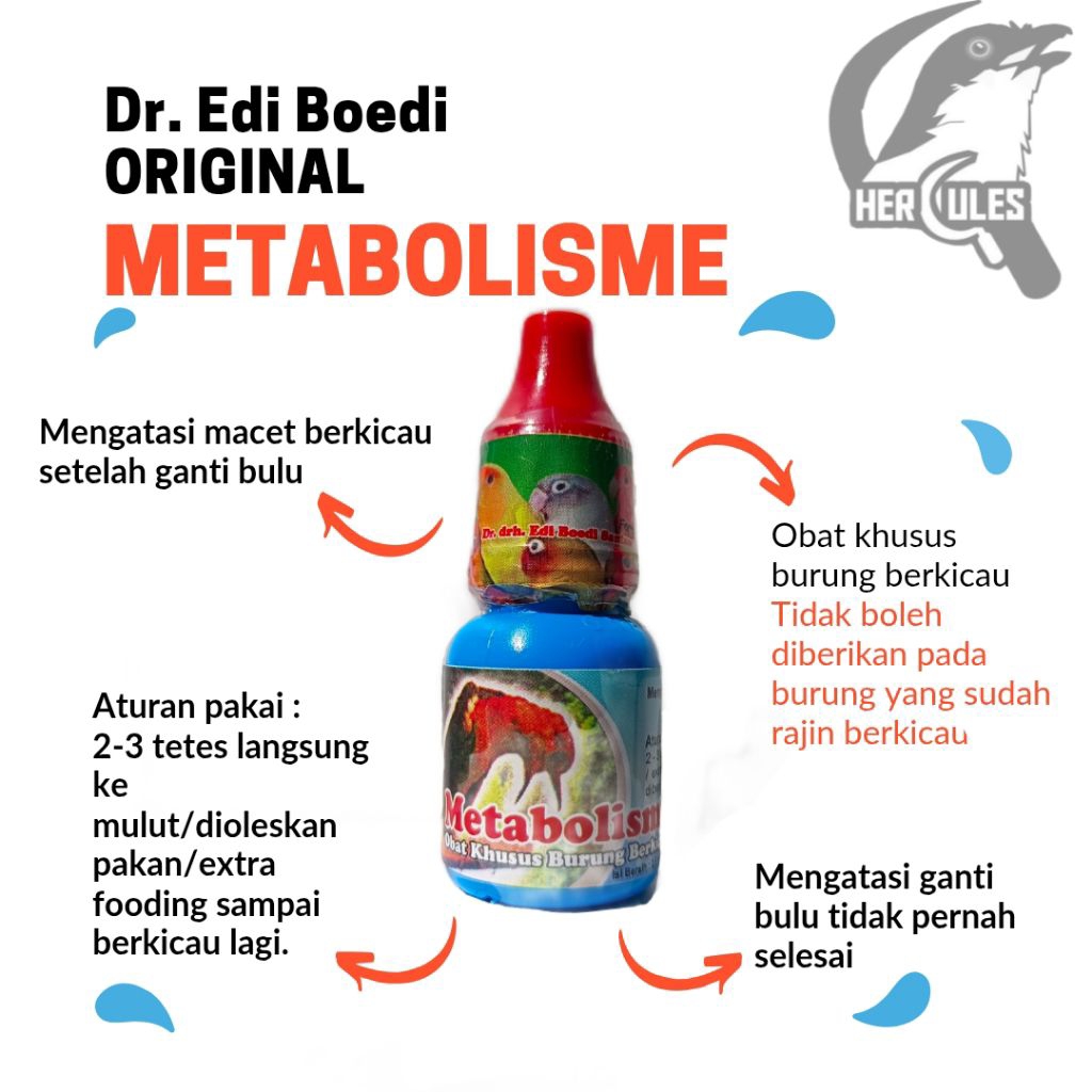 METABOLISME BURUNG Dr. Edhi ORIGINAL OBAT BURUNG MACET BUNYI