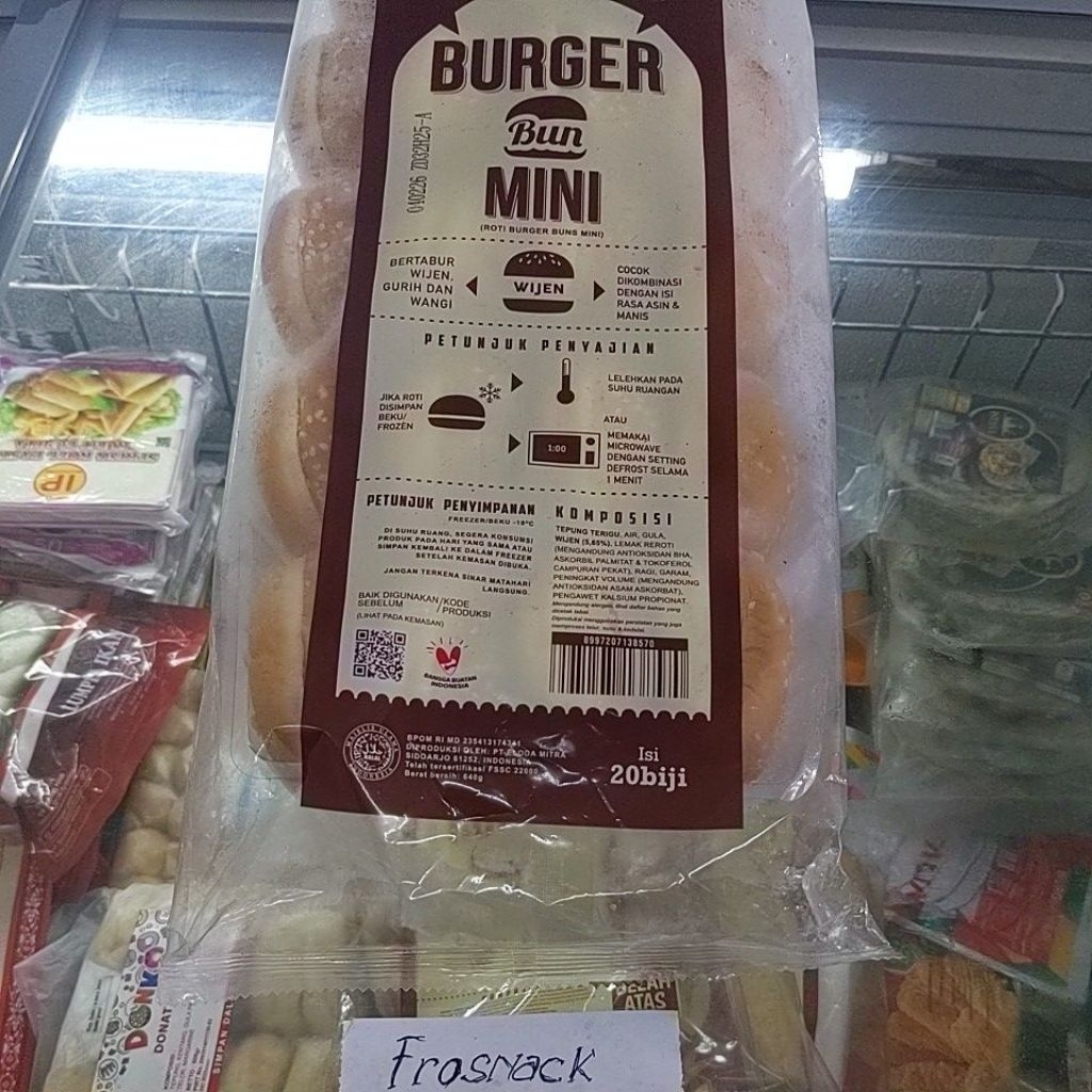 

Roti burger mini wijen isi 20 pcs Bernardi