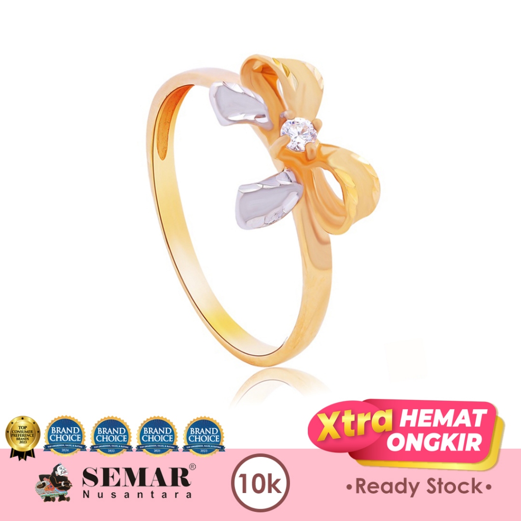 Cincin Emas Jessica Ribbon Gold 10K Semar Nusantara