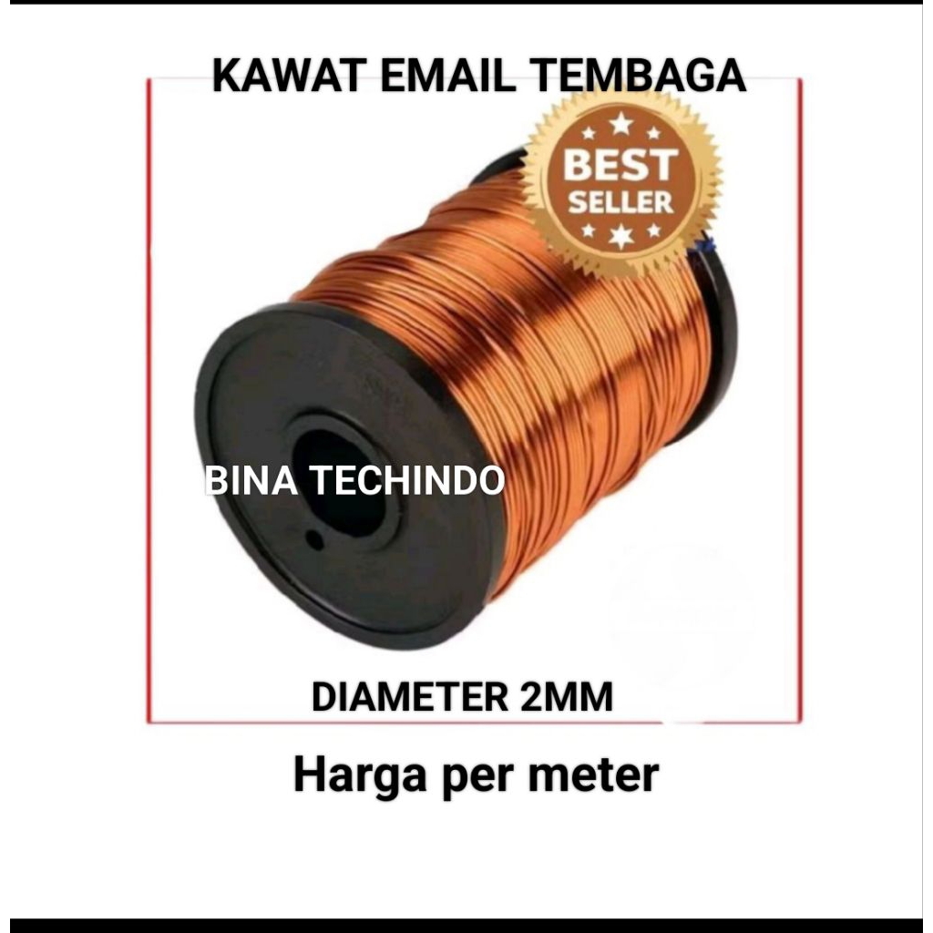2MM KAWAT TEMBAGA EMAIL. KAWAT EMAIL TEMBAGA 2MM. ENAMEL WIRE COOPER PER METER