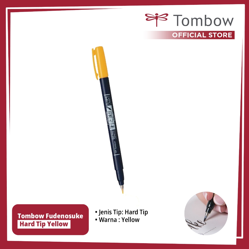 

Tombow Fudenosuke Hard Tip Yellow