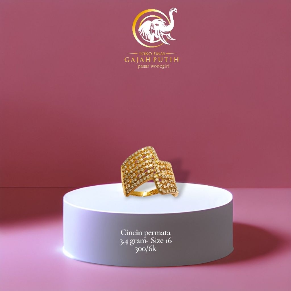 Cincin permata 3.4 gram