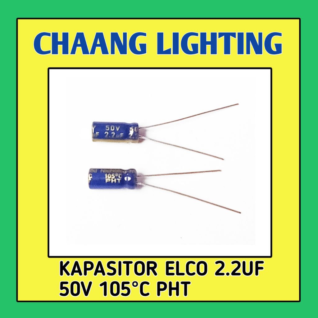 2.2UF 50V KAPASITOR ELKO 2.2UF 50V CAPASITOR ELCO 2.2UF 50V ELCO 2.2UF 50V 105°C