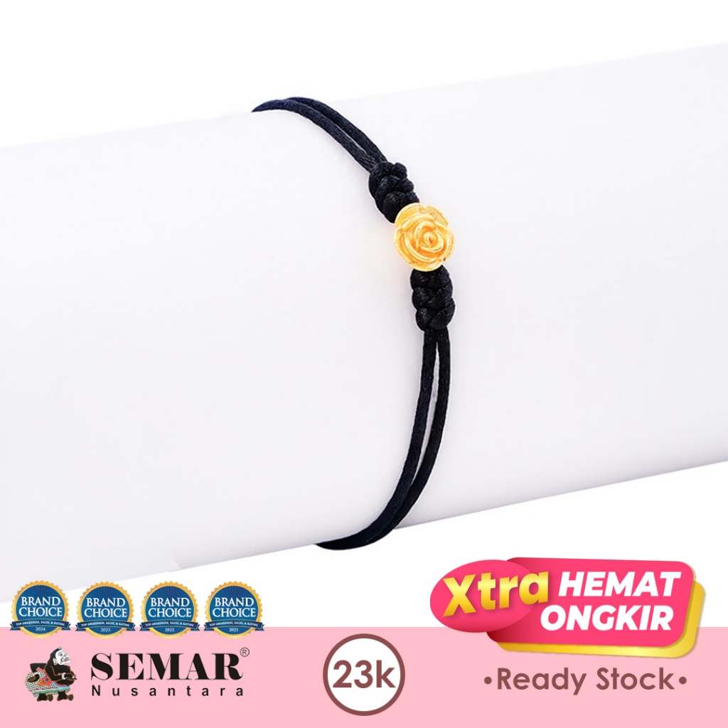 Gelang Emas Tali Rosemaria Flower Gold 23K Semar Nusantara