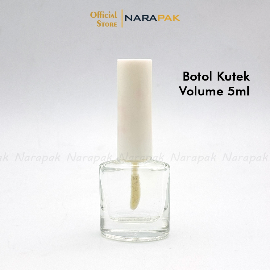 Botol Kaca 5ml Bening Pipih oval Kuas Bibir Botol Lip Gloss Lip Tutup Hitam D93A Lip Serum D93A