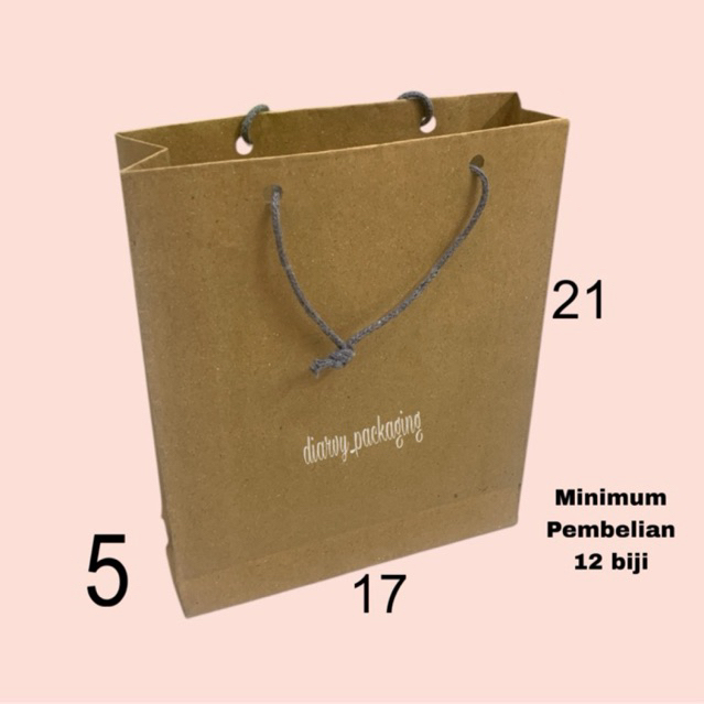 

Paper bag coklat 17 x 21 | Paperbag polos | Tas souvenir | Tas kertas samson
