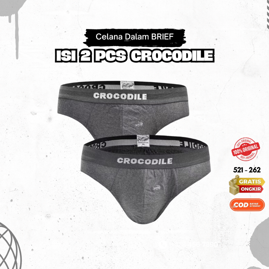 Baru  2 PCS Celana Dalam Pria Dewasa CROCODILE Premium / CD Pria / Kolor Pria / CD Laki Laki
