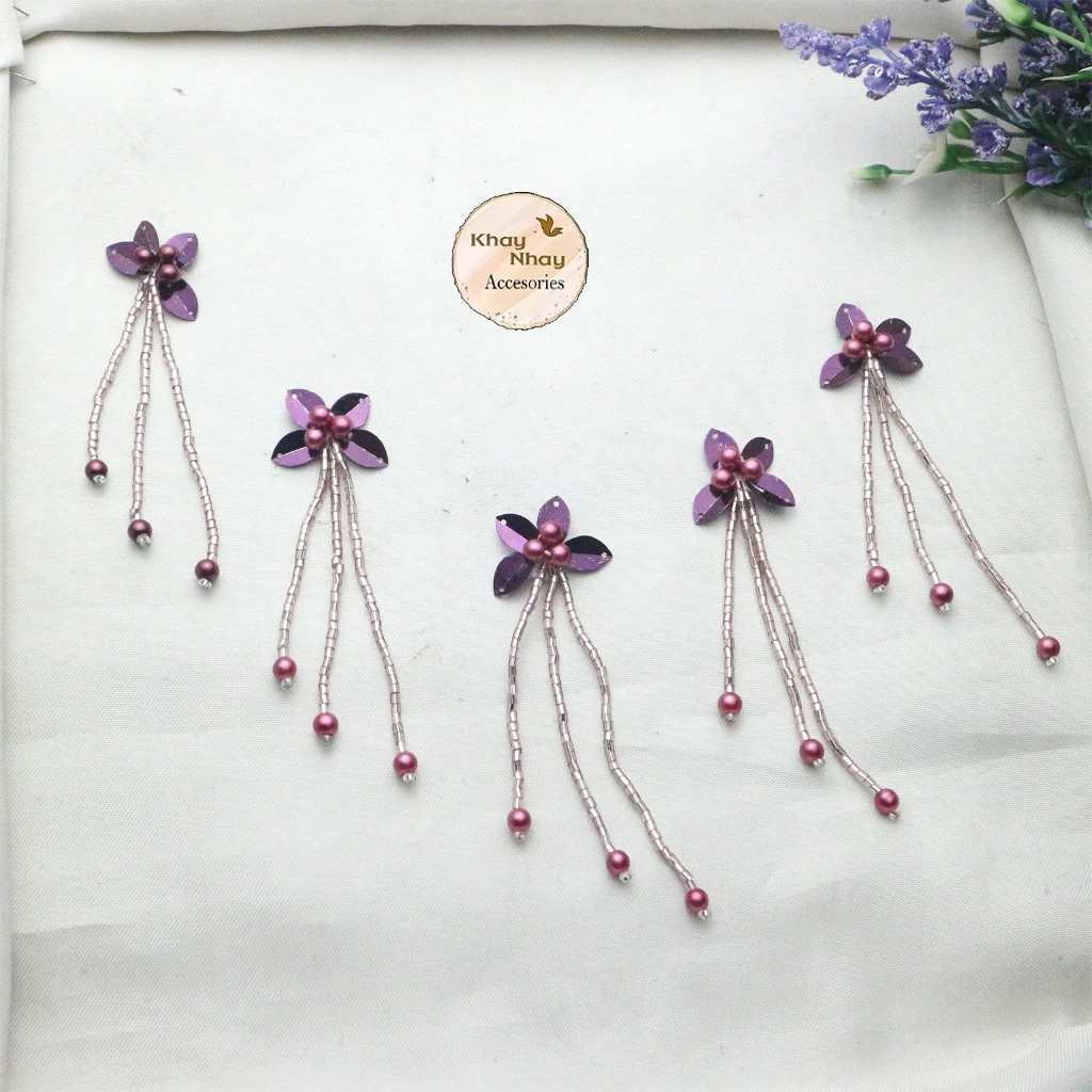 [MY] Payet Bunga Rangkai Sequin KN7/Payet Mewah/Payet Rangkai Tempel/Payet Murah