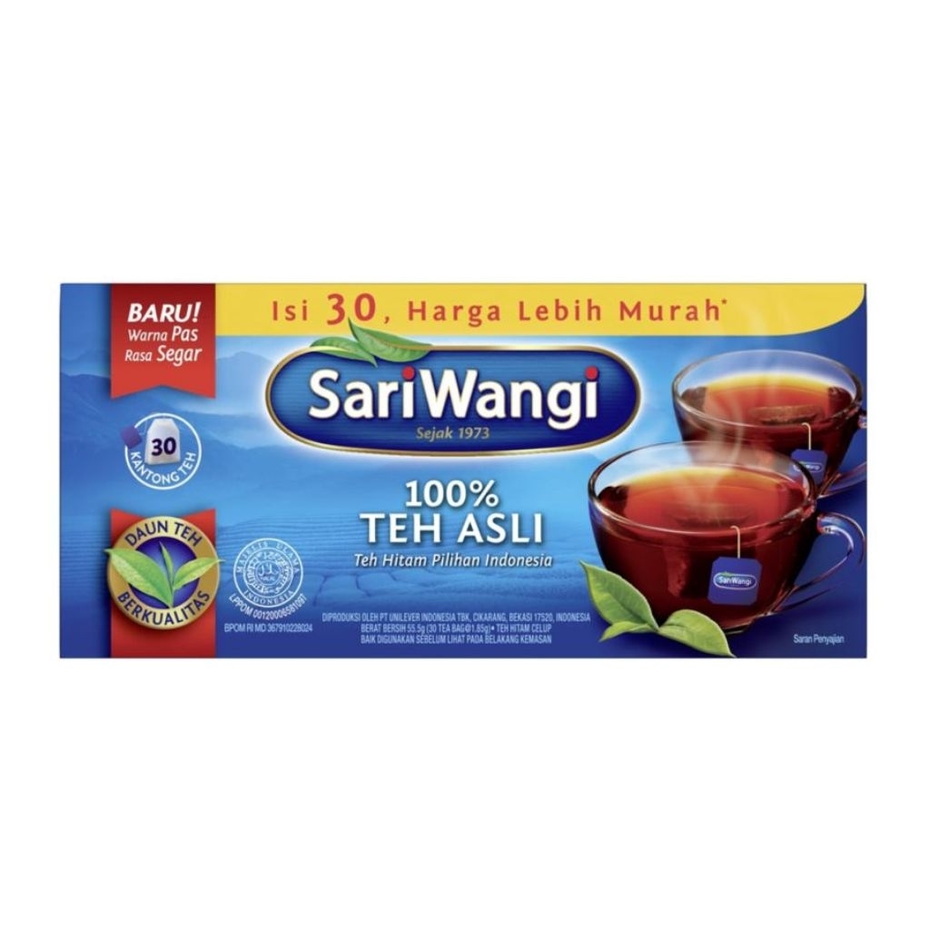 

Sariwangi 100% Teh Asli Teh Celup 30 bags 30bags