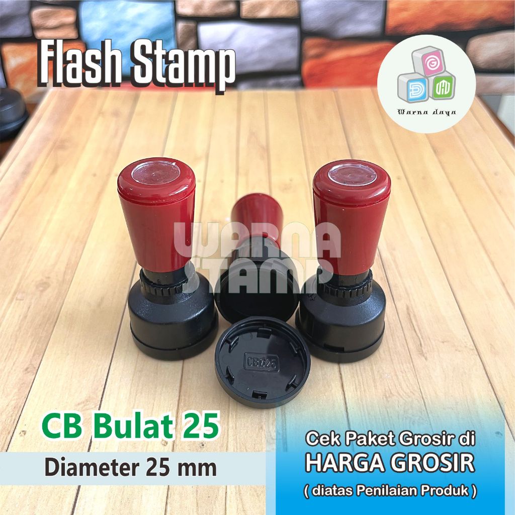 

Gagang Stempel Flash Bulat D 25 mm Grosir Mulai Paket 5- 100 Biji / Gagang Stempel Tanpa Text
