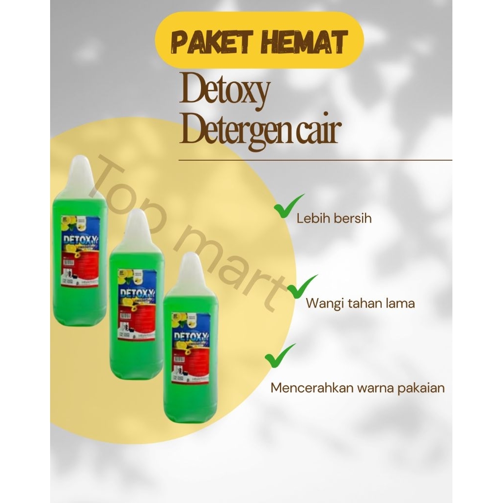 peket detoxy detergen laundry || detergen laundry