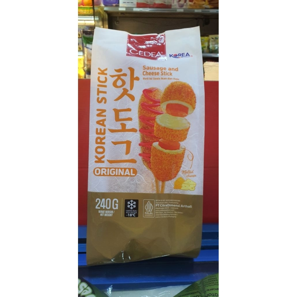 

Cedea Korea K-Foods Sausage and Cheese Stick ( Corn Dog Original ) 240gr