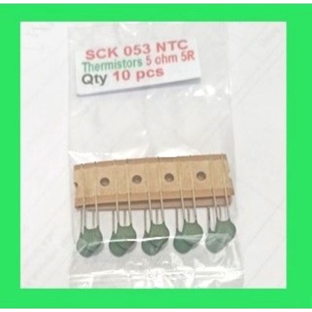 Qty 10 pcs SCK 053 NTC Thermistors 5 ohm 5R untuk softstart SMPS atau elektronik lainnya