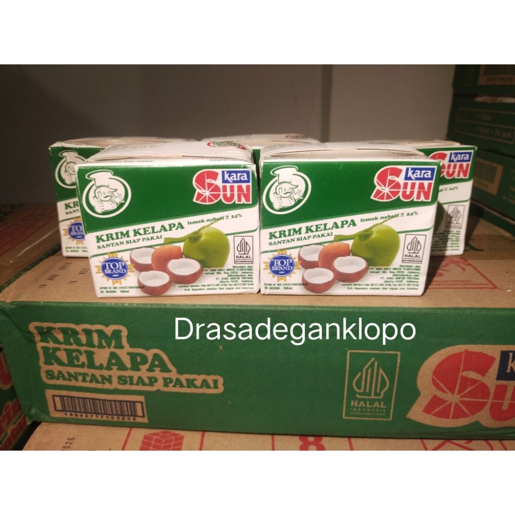 

Sun Kara Santan Cair 200ml 1Dus isi 12Pcs
