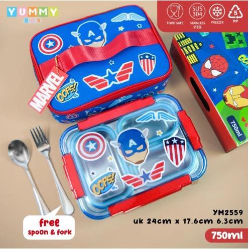 Set Kotak Makan Bekal - Kotak Bekal Anak Set Stainless+tas