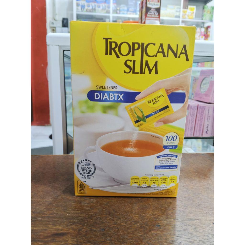 

Tropicana Slim Sweetener Diabtx 100, 50, 25 Sachet - Pemanis untuk Diabetis