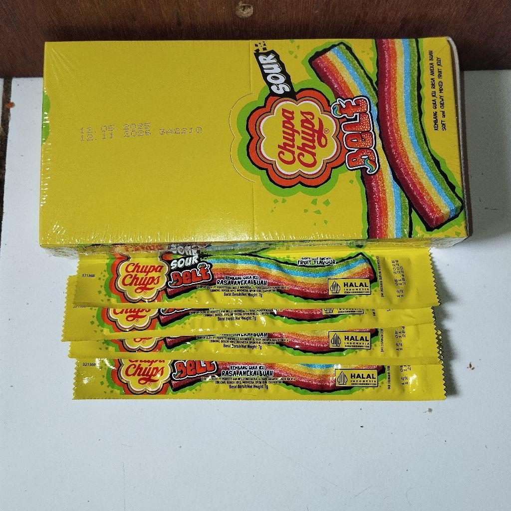 

CHUPA CHUPS SOUR BELT 24 BUNGKUS / 7 GRAM | JELI BUAH