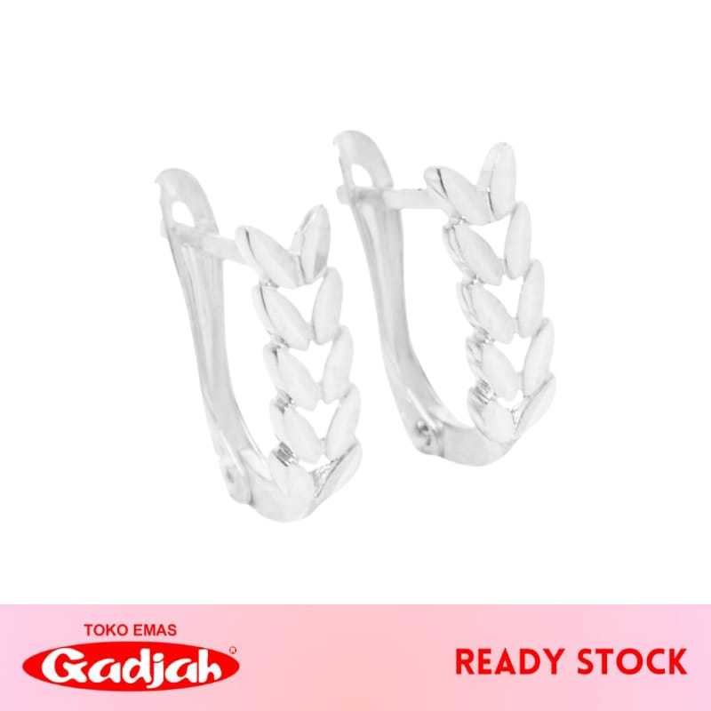 Anting Emas Jepret Gandum Whitegold - Toko Emas Gadjah