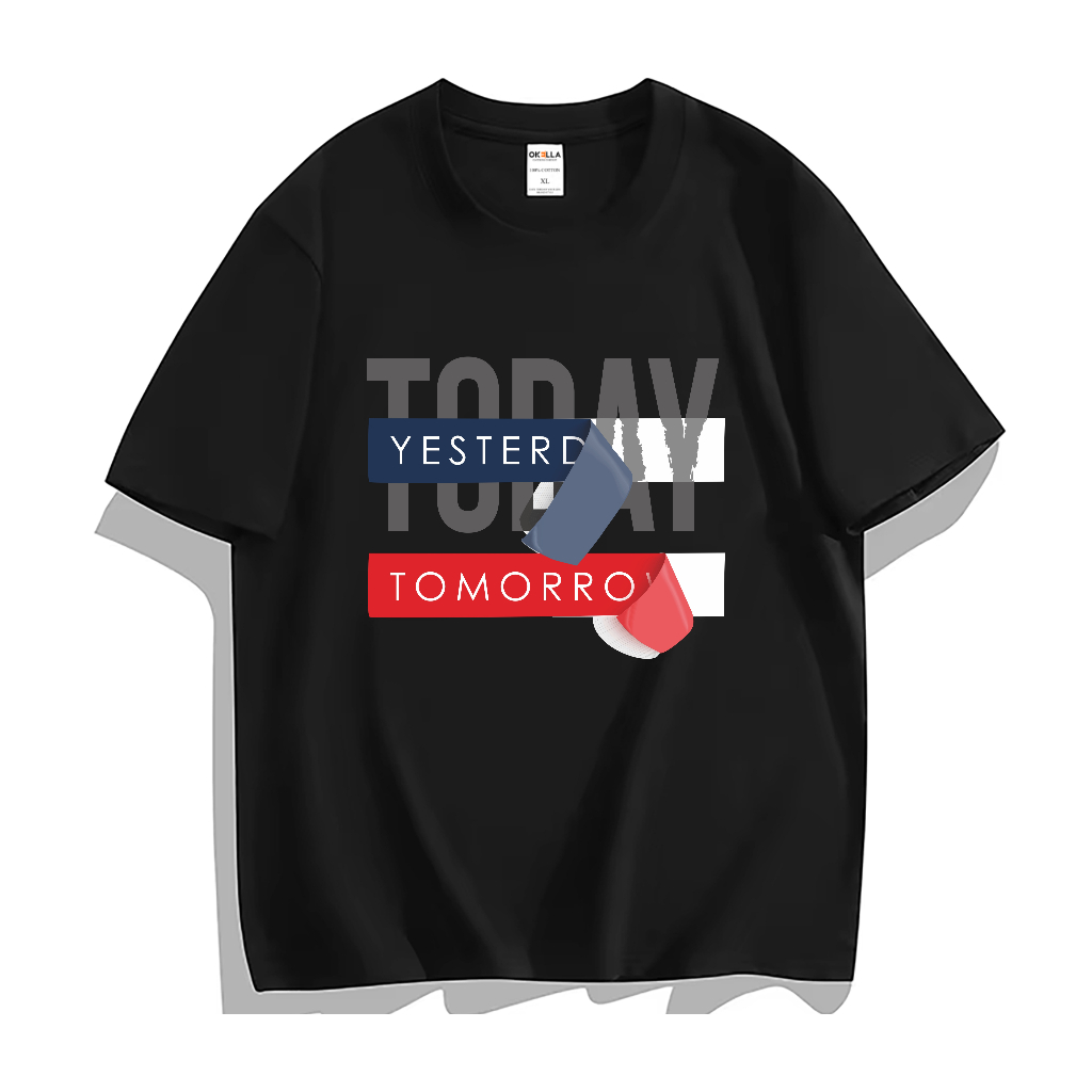 Okella Kaos Hitam Today Yesterday Tomorrow