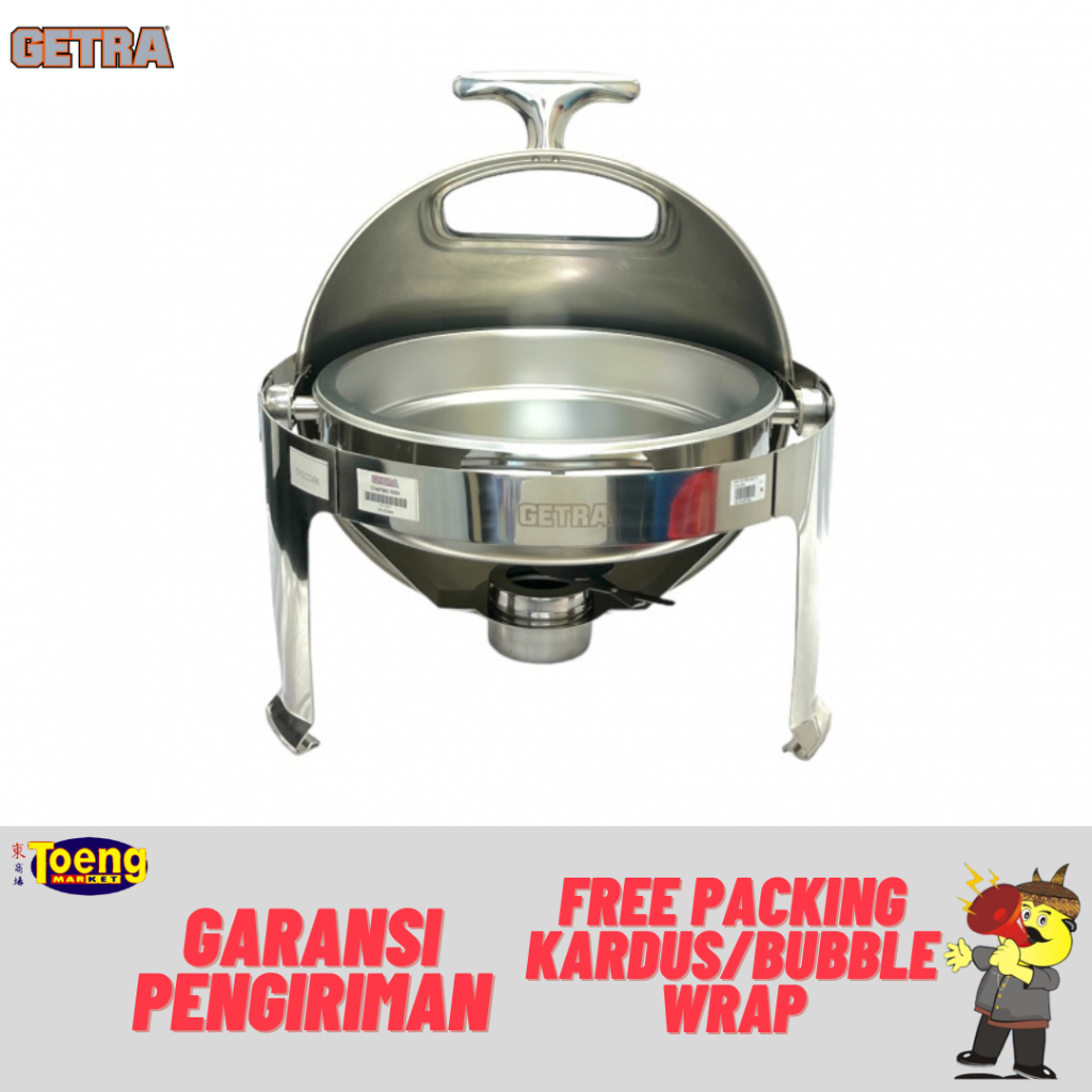 Chafing Dish/Wadah Makanan - CHAFING DISH ROUND WINDOW TOP YF-721KS GETRA