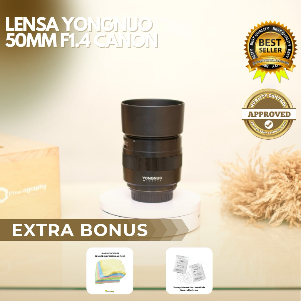 Lensa YongNuo 50mm F1.4 For Canon - Lensa Canon 50mm F 1.4