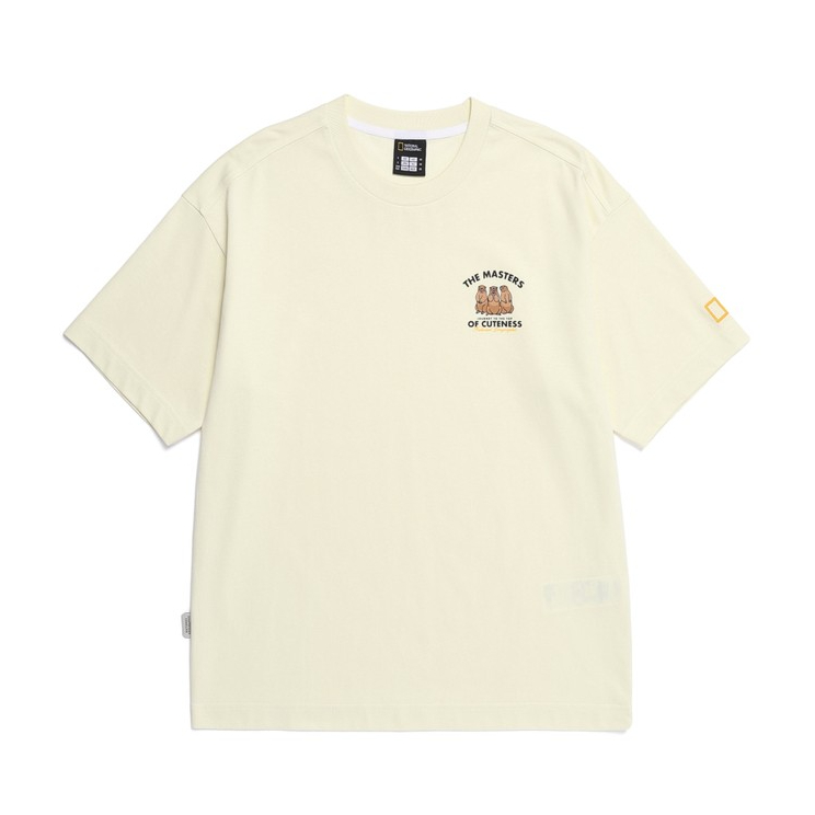 National Geographic Animal Patch Short Sleeve T-Shirt Lime - Kaos Lime