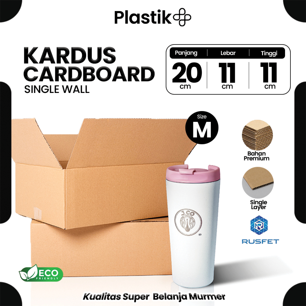 

Kardus Box Packing Dus 20 x 11 x 11CM Karton Single Layer Coklat Polos Harga Ecer Satuan - Rusfet