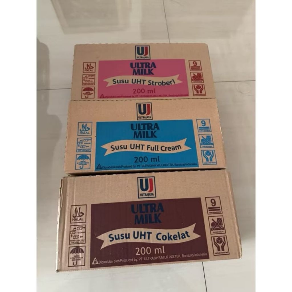 

UHT SUSU ULTRA MILK 200 MIL ISI 24 PCS