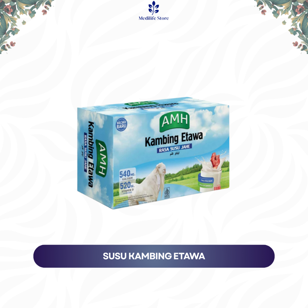 

SUSU KAMBING AMH - susu kambing bubuk original & jahe | 1 box isi 10 sachet | sehat & hangat alami