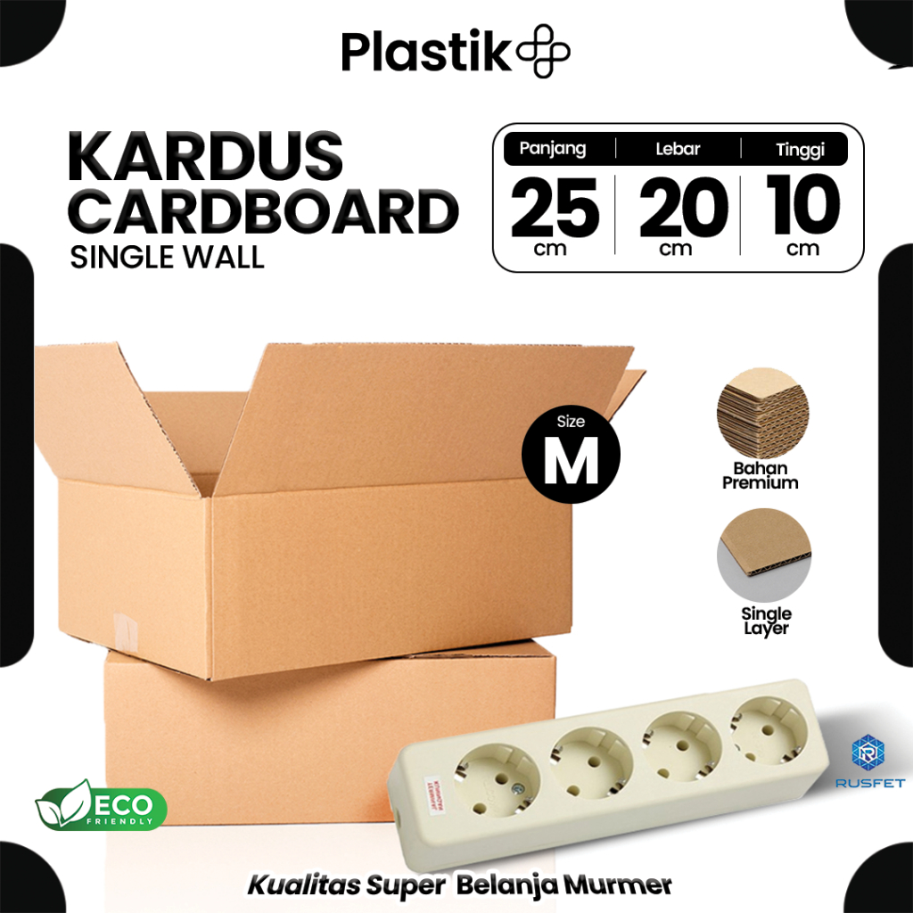 

Kardus Box Packing Dus 25 x 20 x 10CM Karton Single Layer Coklat Polos Harga Ecer Satuan - Rusfet