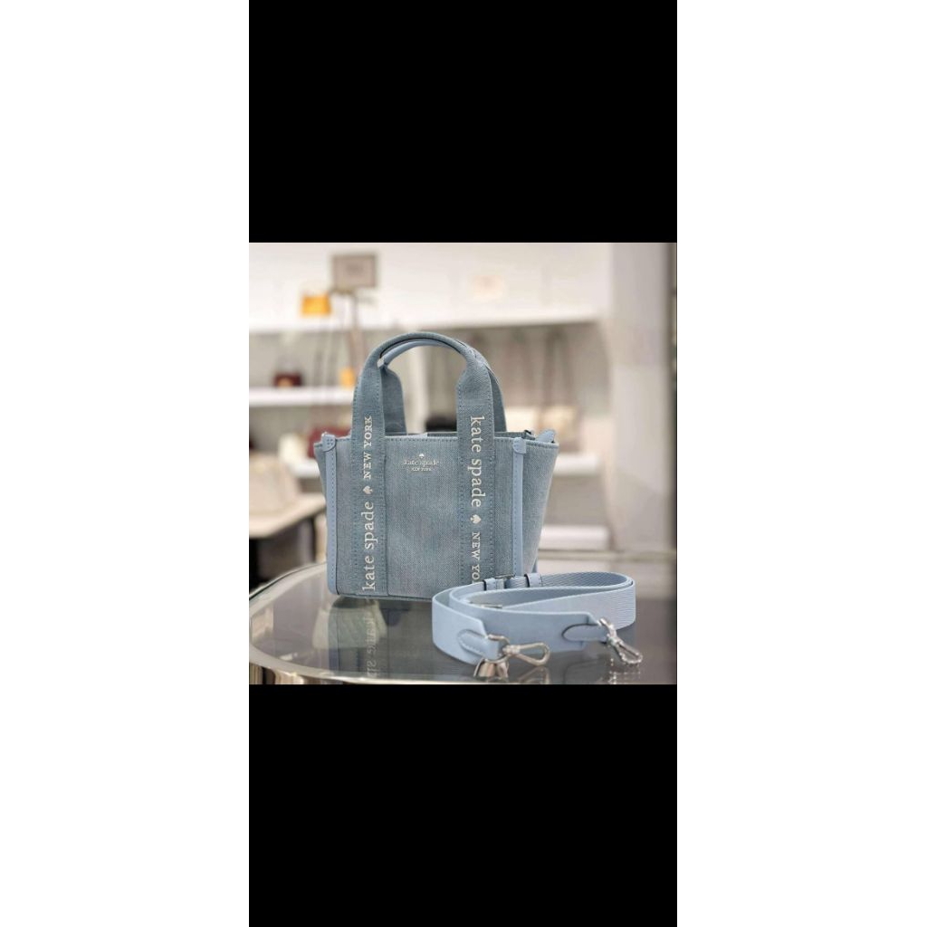 ks denim mini tote