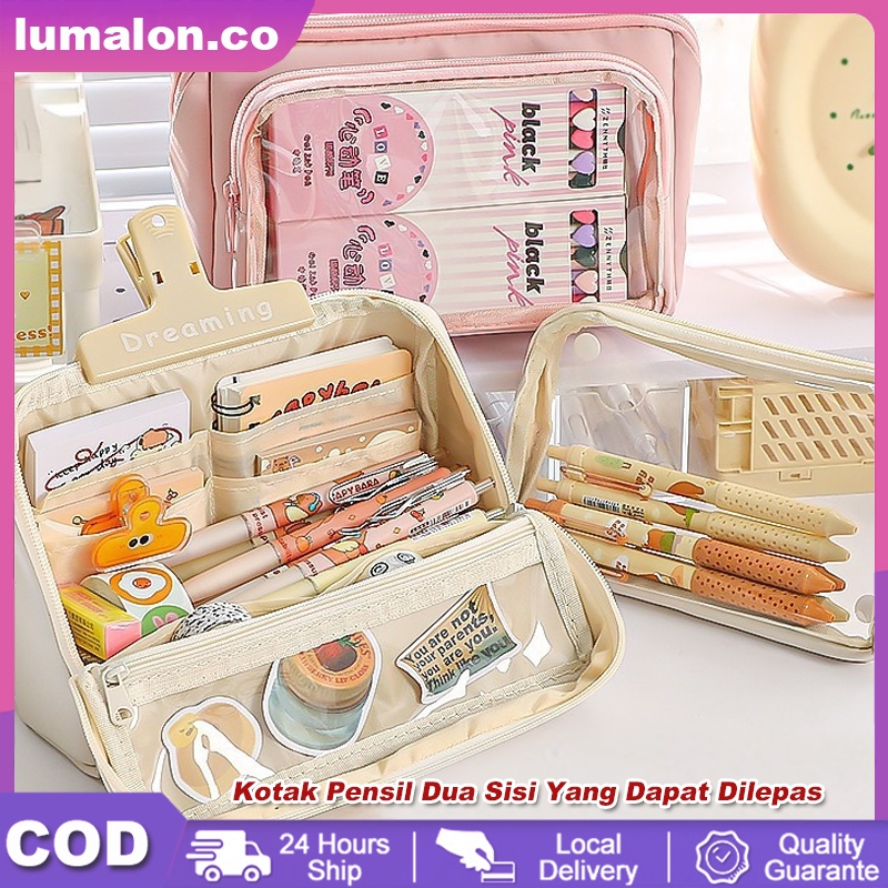 

Ready Kotak Pensil Kapasitas Besar Tas Penyimpanan Alat Tulis Portabel Tempat Pena Desain Tahan Lama Perlengkapan Sekolah Untuk Siswa