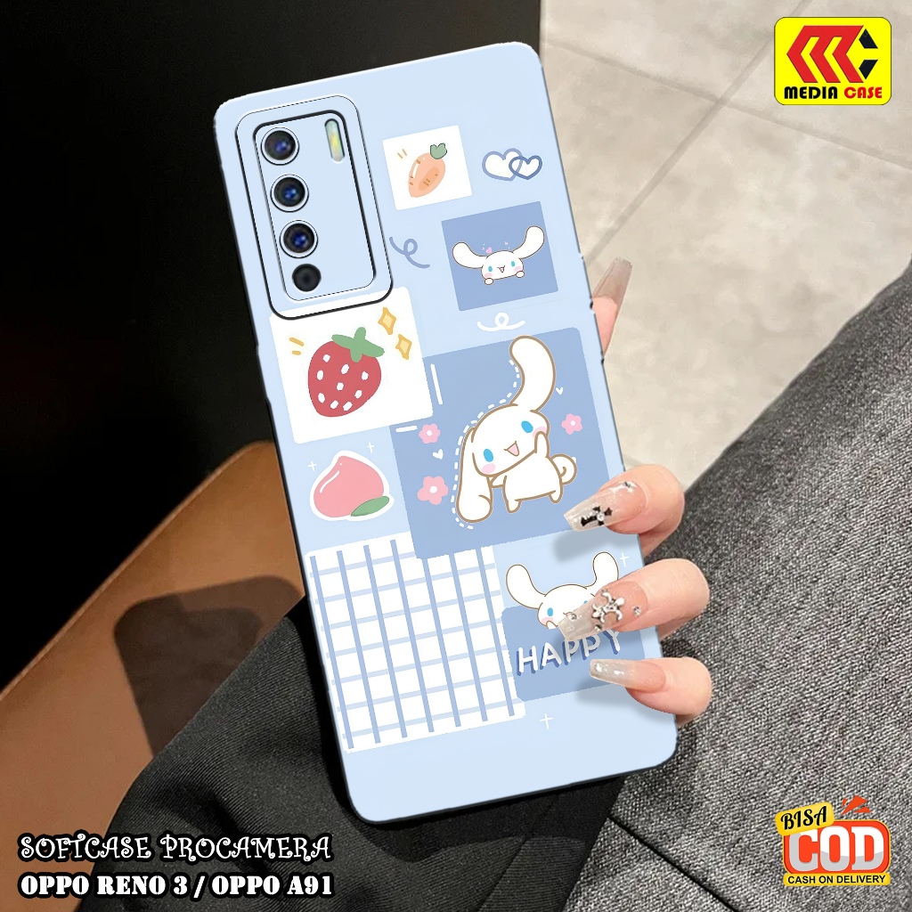 Case Hp Oppo Reno 3 / Oppo A91 Terbaru - Motif Case Cinnamoroll - Casing Oppo Reno 3 / Oppo A91 - So