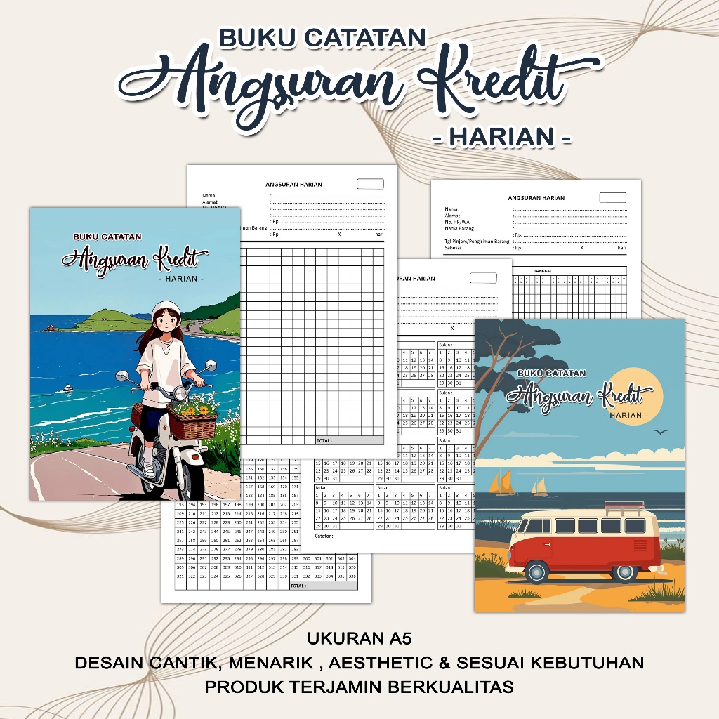 

BUKU CATATAN ANGSURAN KREDIT HARIAN BY GRAFISTETIK