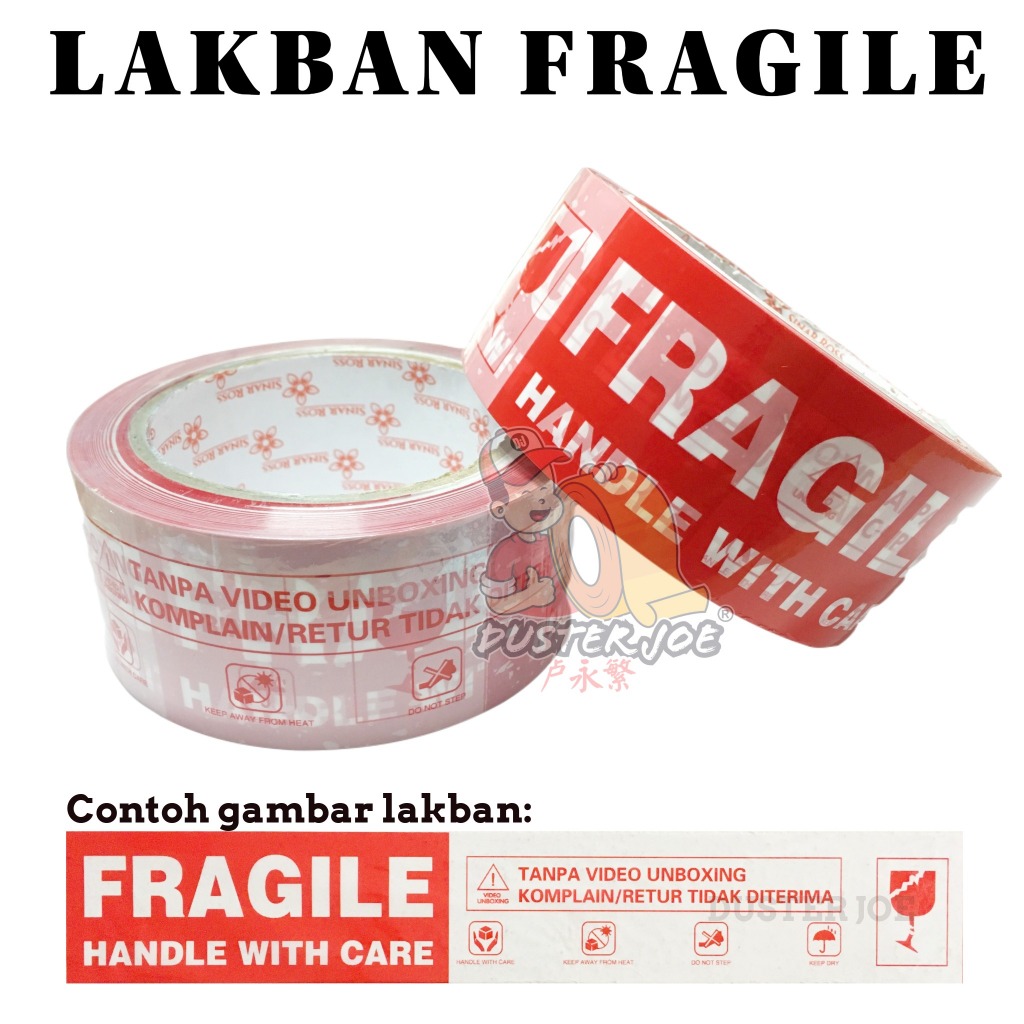 

Lakban Fragile UNBOXING 2 inch 45mm 100 Yard PER 1 ROL